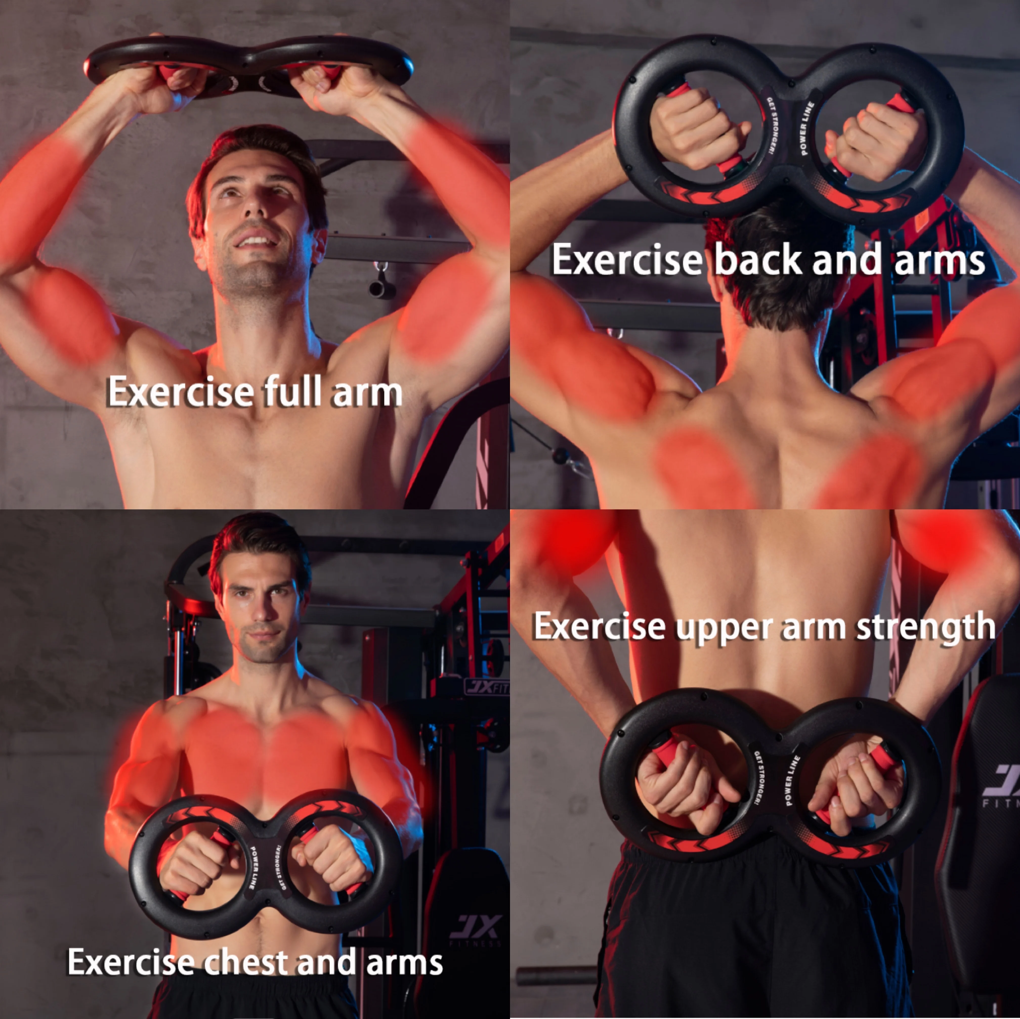 Arm strength training device figure 8 shape arm trainers spring power twister exercise the