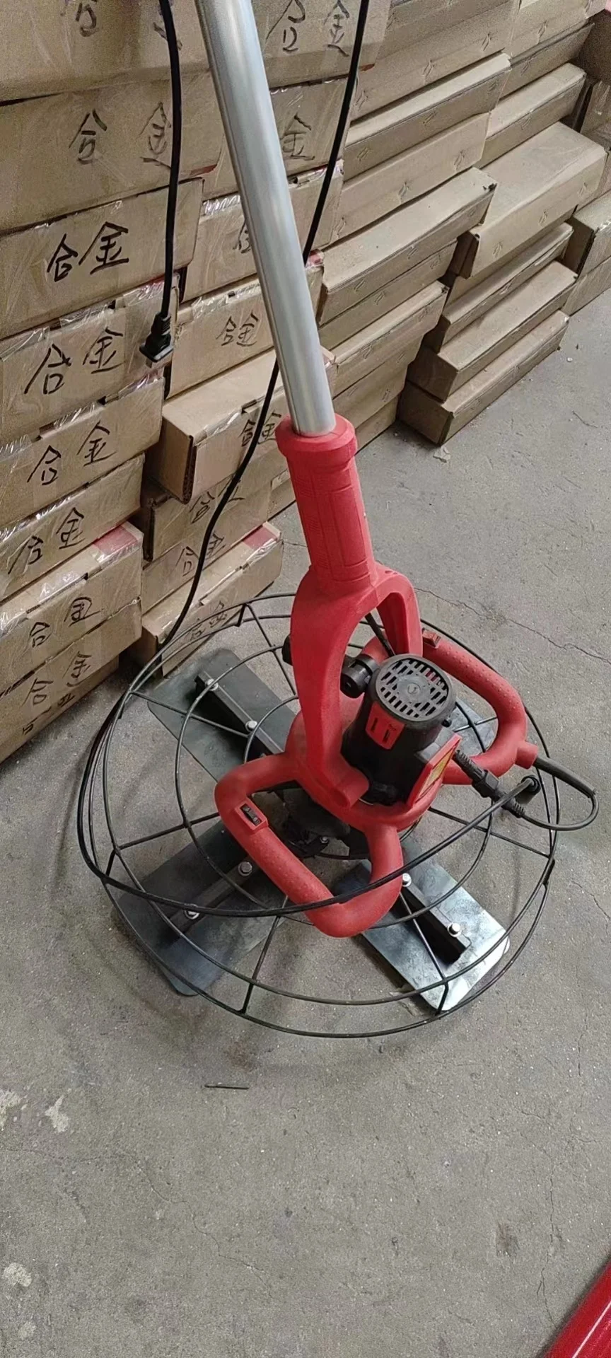 Super Promotion Lithium Power Electric Automatic Portable Wall Cement Plastering Polisher Smoothing Electric Trowel Machine