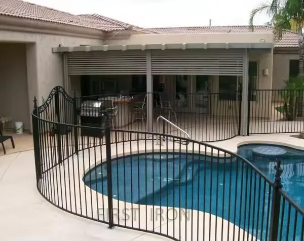 4-FT x 12-FT Black Aluminum Mesh Pool Safety Barrier Panel Temporary Fence Outdoor Safe Mesh Fencing