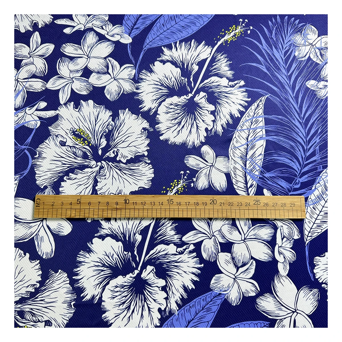 The factory outlet tropical hibiscus syriacus design knitting digital printed moisture dry fit fabric sportswear for clothing