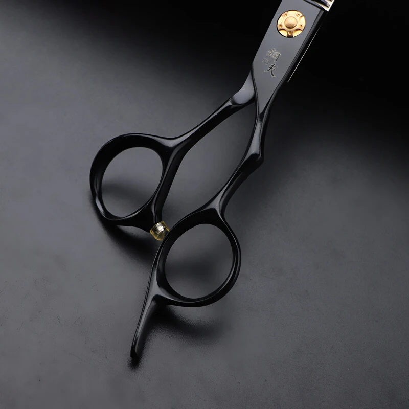 Kungfu 6.0 Inch barber haircut scissors cutting japanese 440C hairdressers scissors barber tools