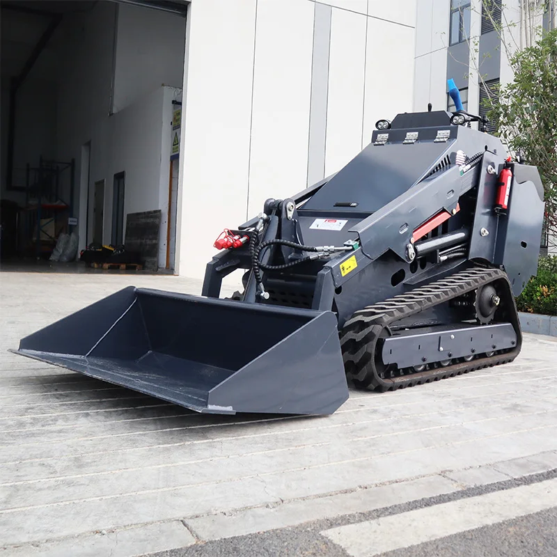 FREE SHIPPING!! EPA Euro 5 Walk Behind Mini Skid Steer Loader Crawler Skid Steer Loader With Bucket