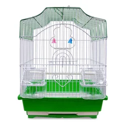 2022 HOT selling  Low MOQ OEM birds cage with plastic trays metal parrot bird cage animal cages