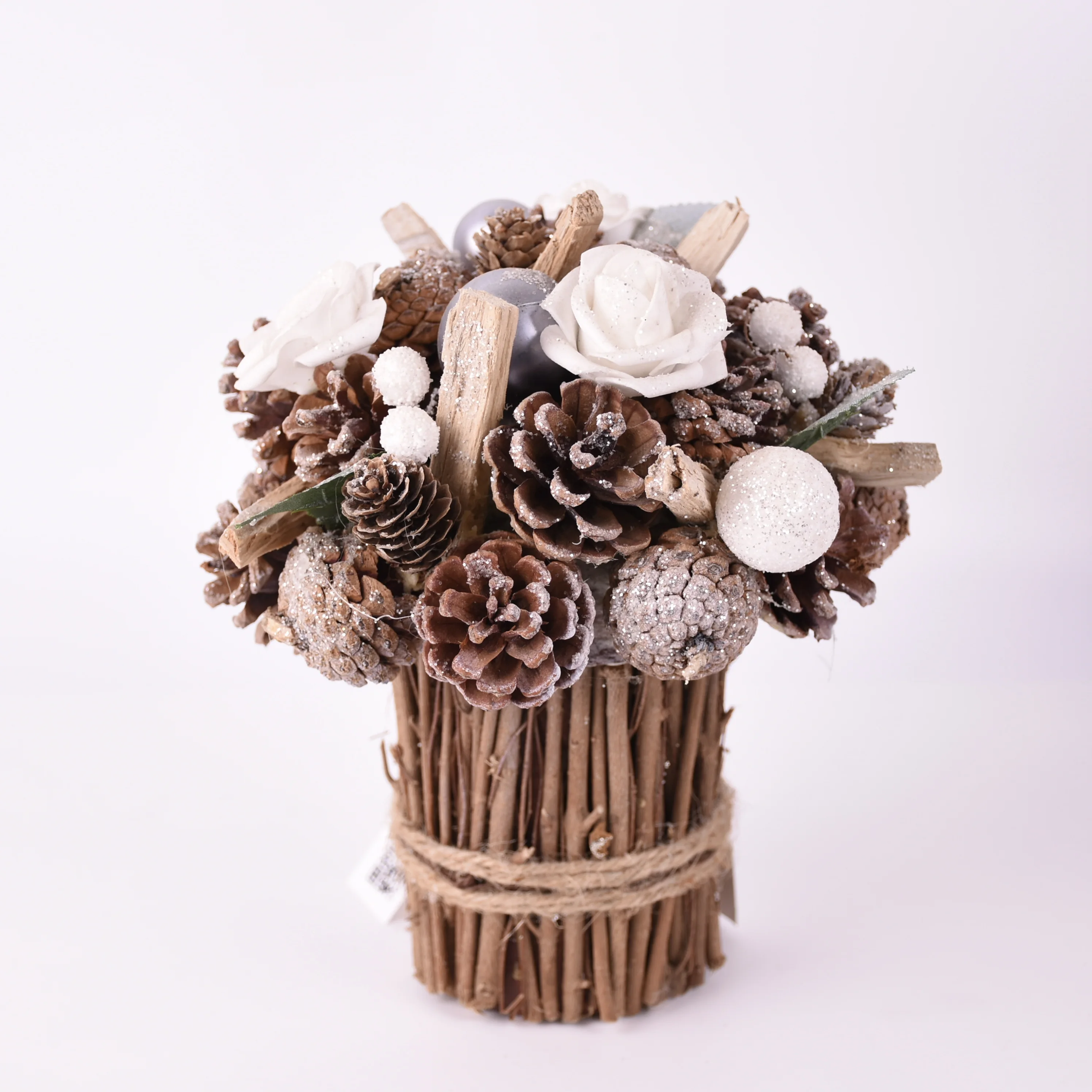 BSCI Manufacturer Customized Natural Handmade Home Christmas Bouquet Christmas Tabletop Decoration