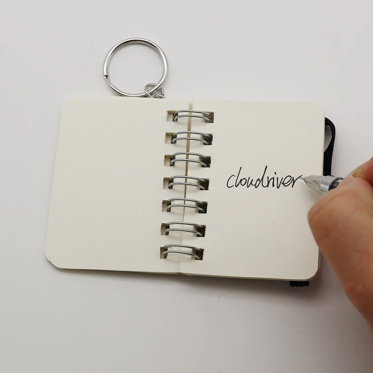 Easily Carry Mini Spiral Memo Notebook With Key Chain And Foil Craft Small Spiral Notebooks