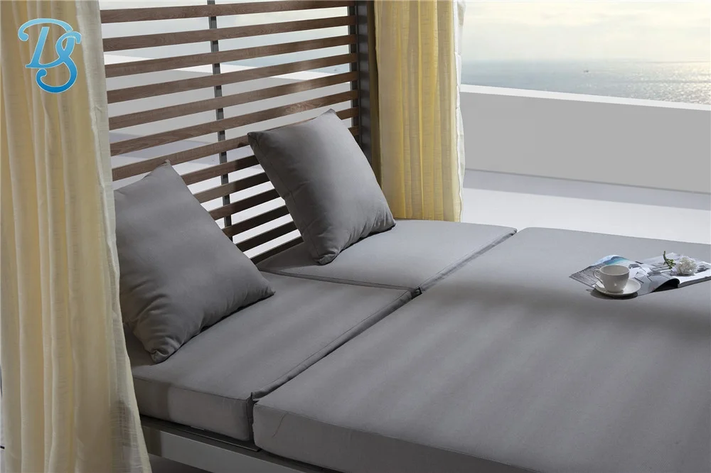 Luxury KD Outdoor Aluminium Swimming Pool Sunbed Garden Square Day bed