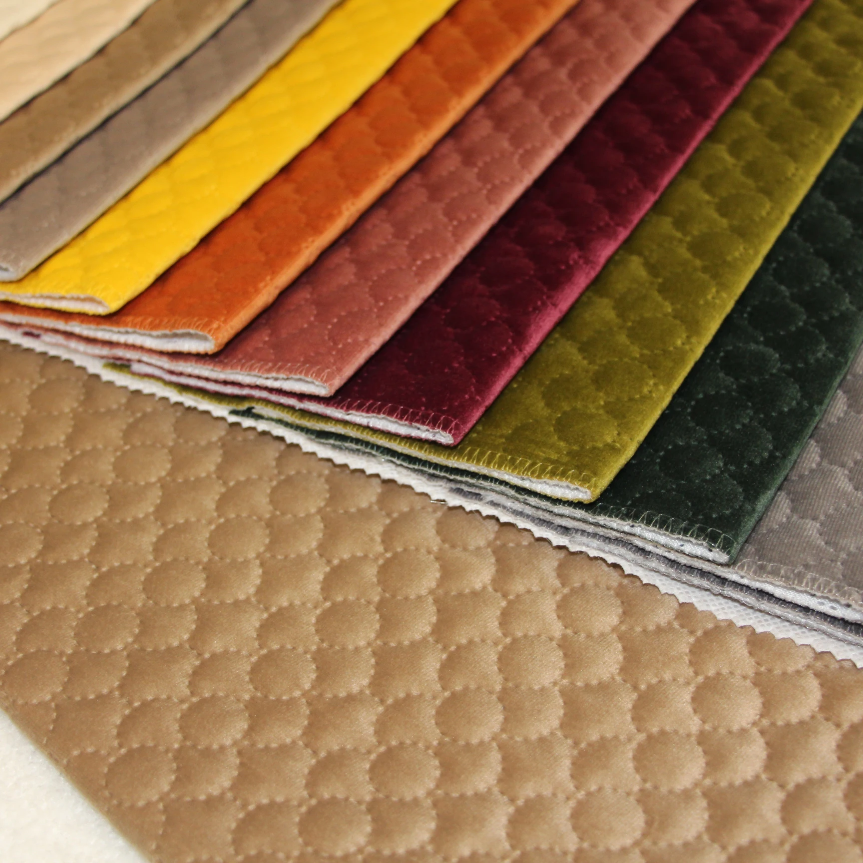 100% polyester high quality  holland velvet quilted sofa fabric for mattress