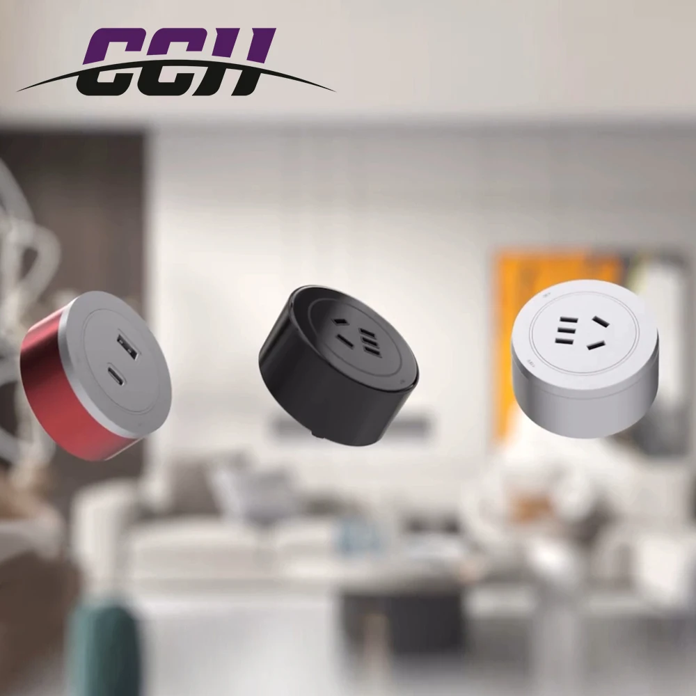 Track socket kitchen movable household special wiring board surface-mounted gray power track LED indication socket board