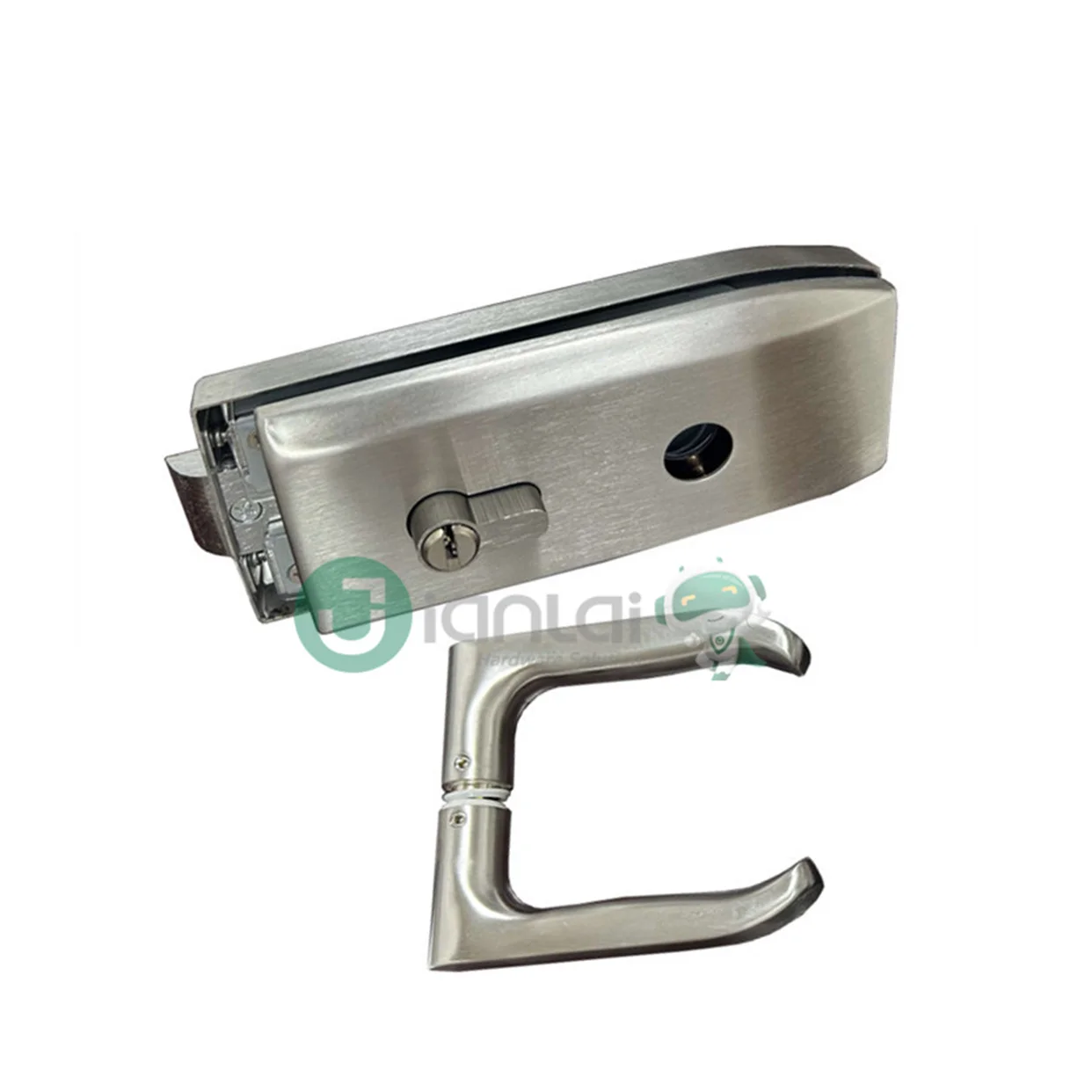 China Manufacturer Stainless Steel Lock Entrance Safe Frameless Glass Door Lock Zinc Alloy Door Hardware Locks With Handle