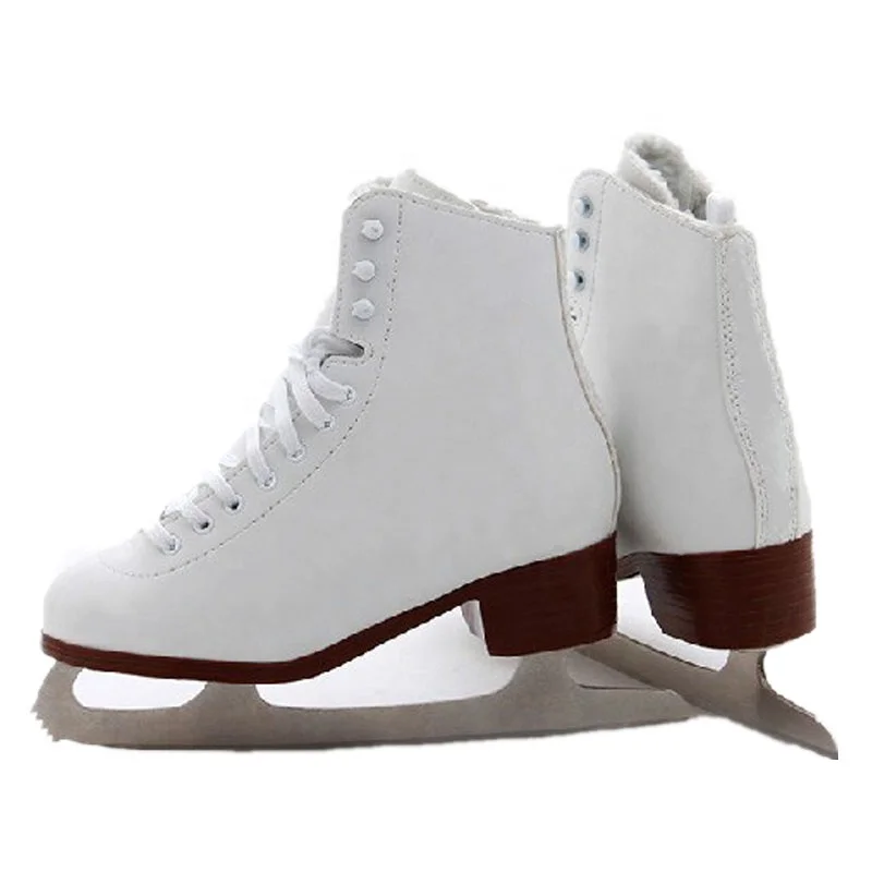 Custom White ice figure skating shoes professional ice rink ice skates shoes
