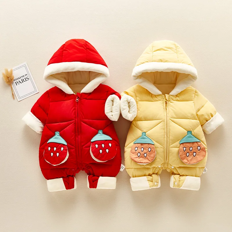  Manufacturers china wholesale baby romper warm thick winter newborn down cotton-padded