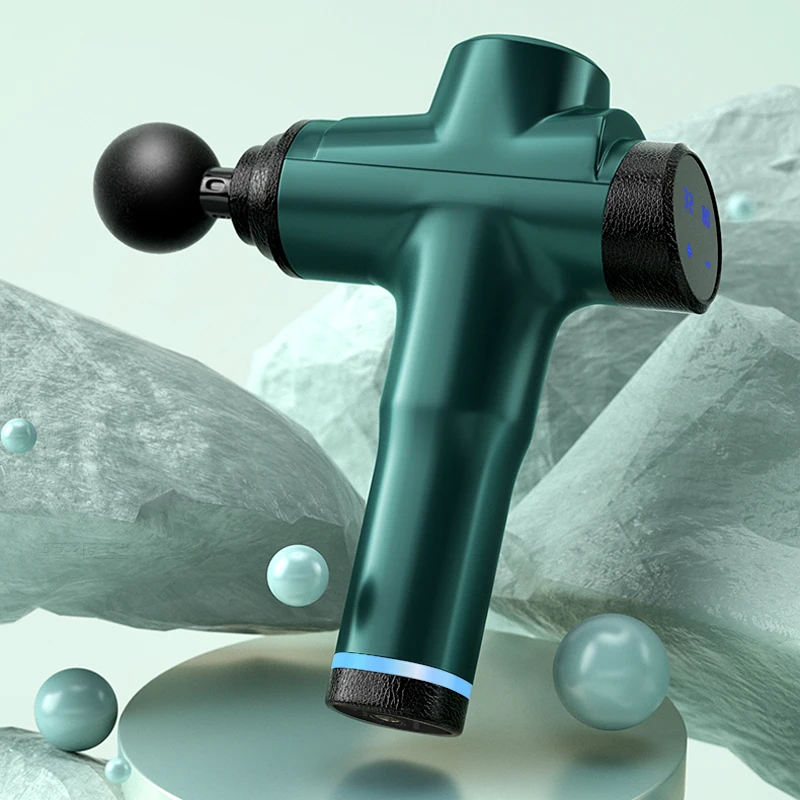  2021 massage gun dropshipping with lcd screen rechargeable fascial massager