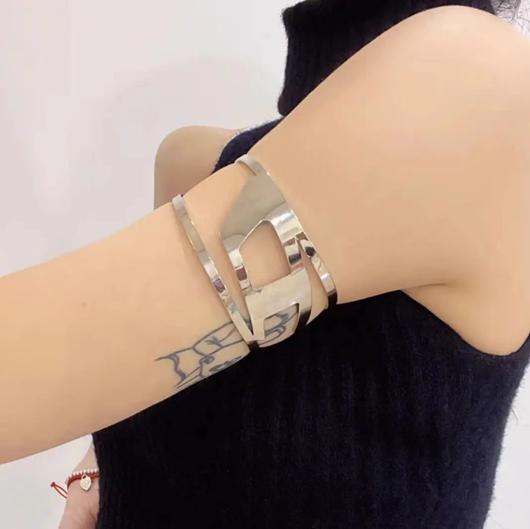 Europe and America Arm Ring Titanium Steel Color Adjustable Arm Bracelet High-end Summer Decorations