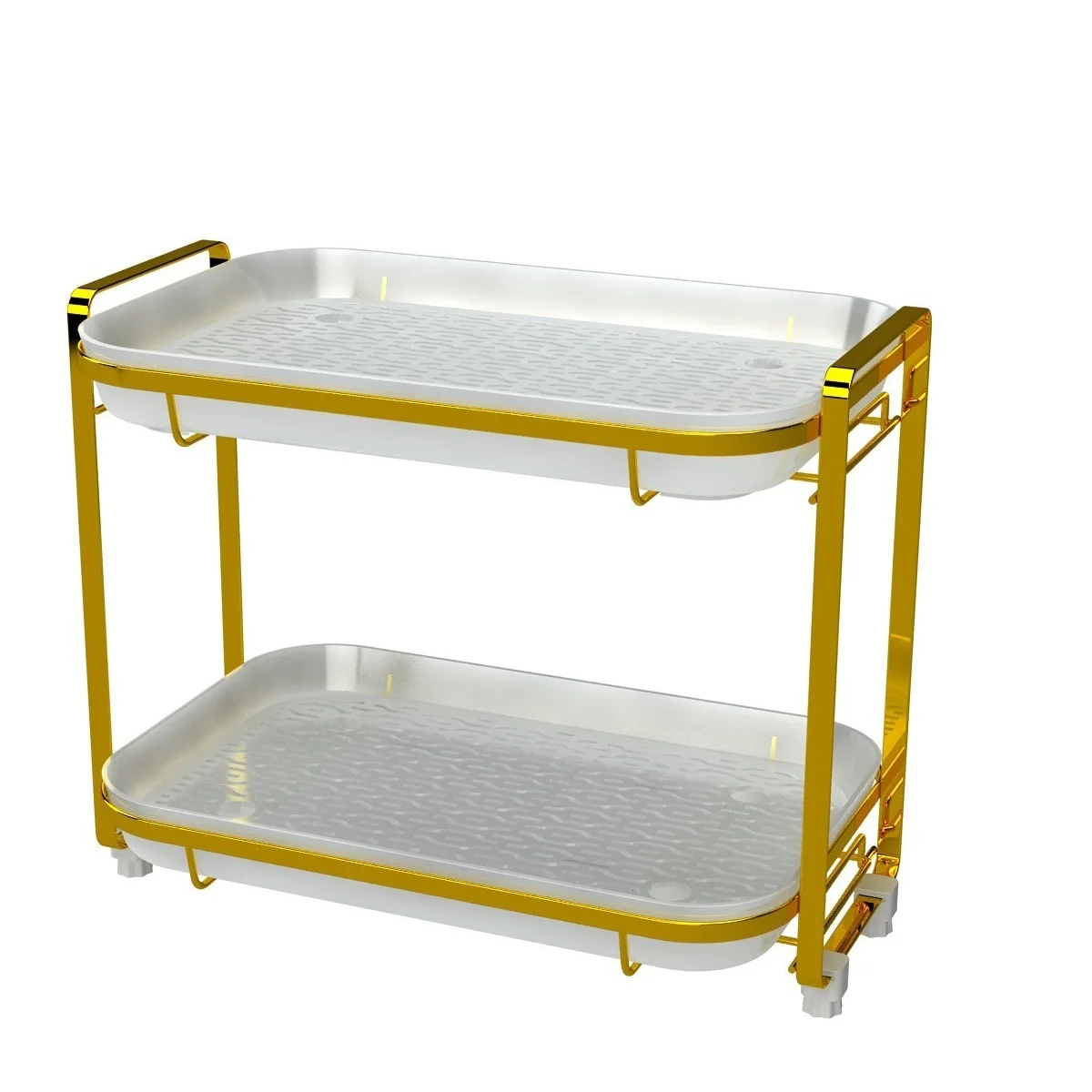 Heavy-Duty Metal Spice Shelf Organizer for Cabinet Detachable 2 Tiers Storage Rack