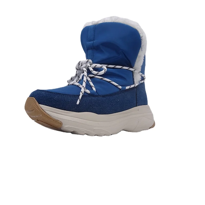 
with PU outsole wedge snow boots water proof and camouflage snow shose 