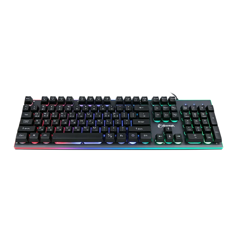 Factory Wholesale Mechanical Feel RGB 104 Keys Office PC Laser Wired Professional Gaming Keyboard