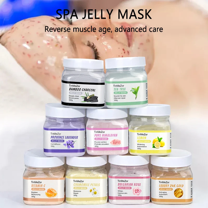 Private label low moq exfoliate tightening hyaluronic acid collagen pink skin facial masks strawberry jelly mask