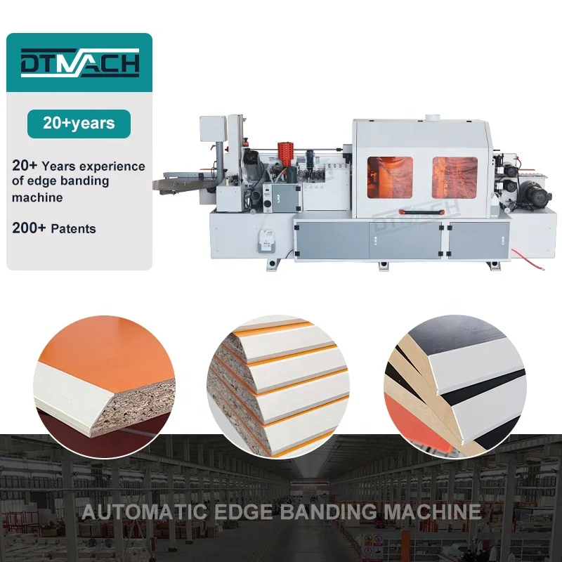 DTMACH  pre-milling fully automatic edge banding machine 45 degree chipboard pvc edgeband trimmer