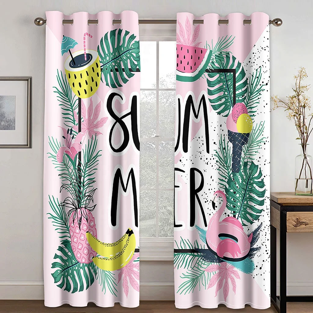 Amazon hot sale cortinas para sala living room curtain cloth European luxury style Green Leaves design curtain window curtains