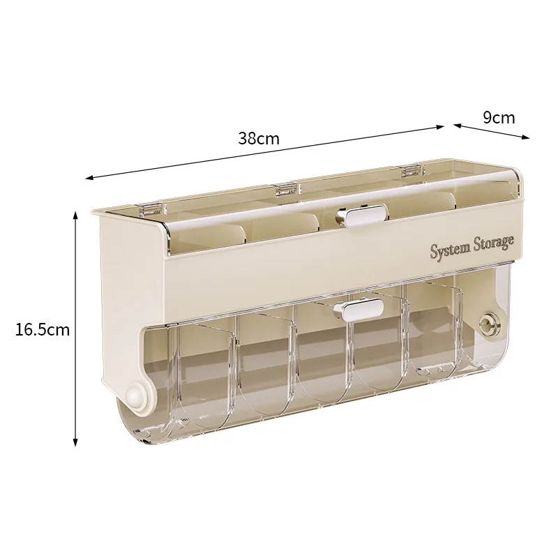 XJH Home Intimates Wall-Mounted No-Punch Storage Shelf Plastic Separation Storage Box for Underwear Socks