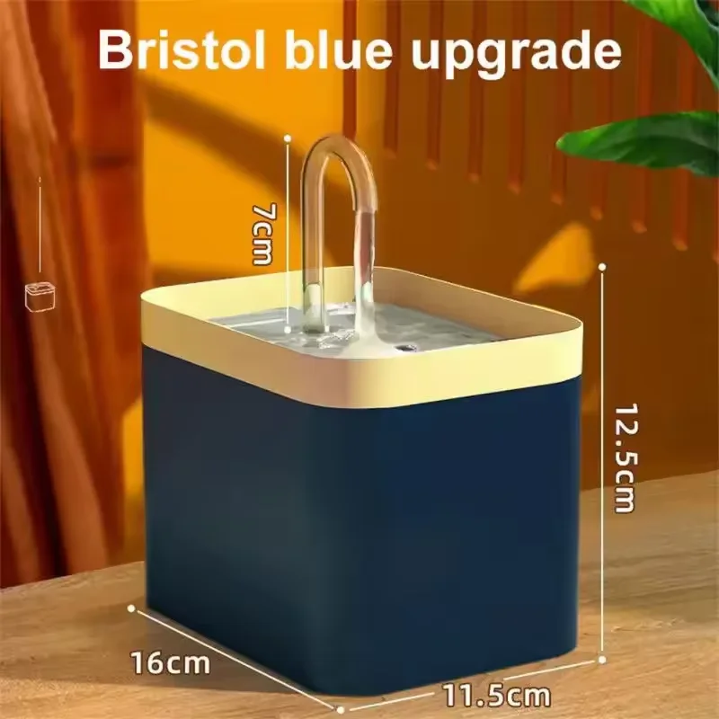 Fully Transparent 1.5l Automatic Cat Water Fountain Filter Usb Electric Mute Cat  Intelligence Pet Water Dispenser