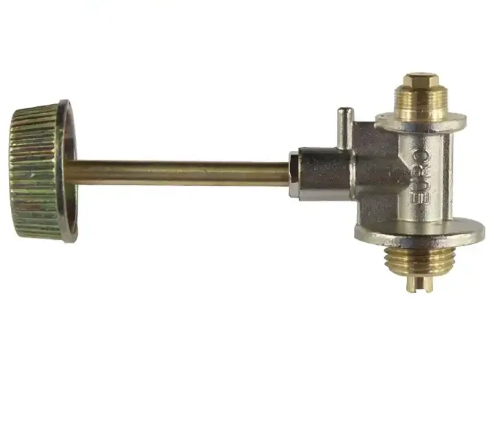 Brass Needle Valve M16X1.5 Screw Brass Valve Control with wheel for LPG Gas Camping Burner