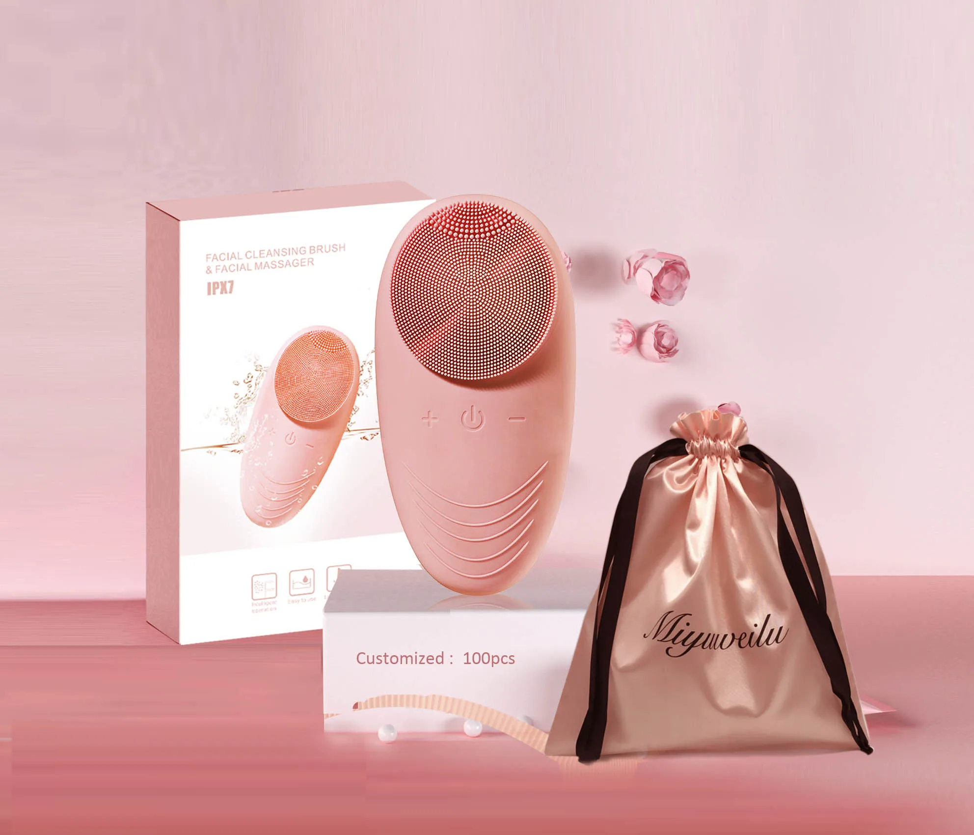 Ultra-Sonic Super Soft Silicone Face Brush Home Use Vibrating Facial Massage Tool Waterproof USB Multi-Function Beauty Equipment