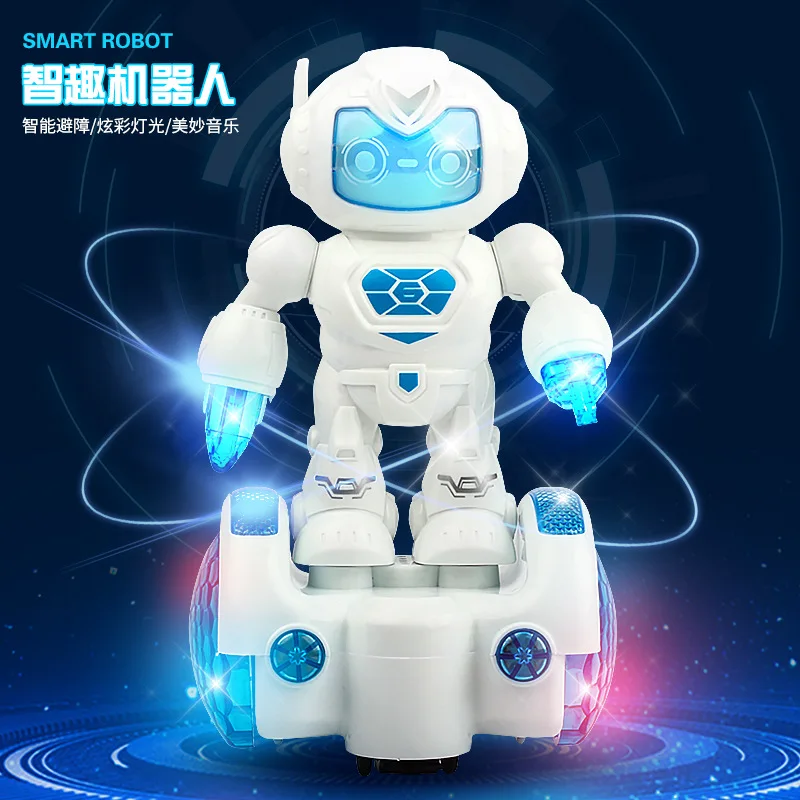 2024 New Design Kids Education Play Police Smart Robotic Arm Light Music Walking Electric Dancing Robot