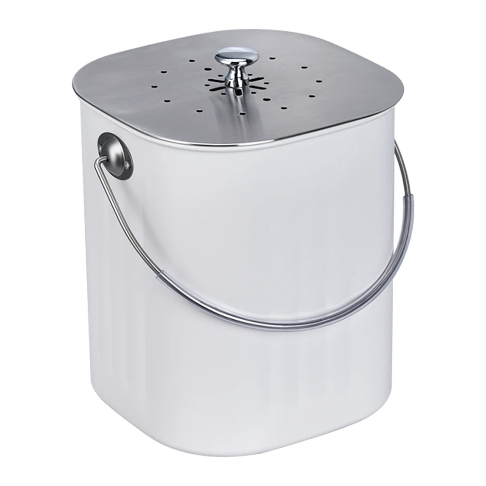 Корзина для пищевых отходов, мусорная корзина, мусорная корзина из нержавеющей стали для переработки Кухонных Отходов пищевых продуктов, компостная корзина