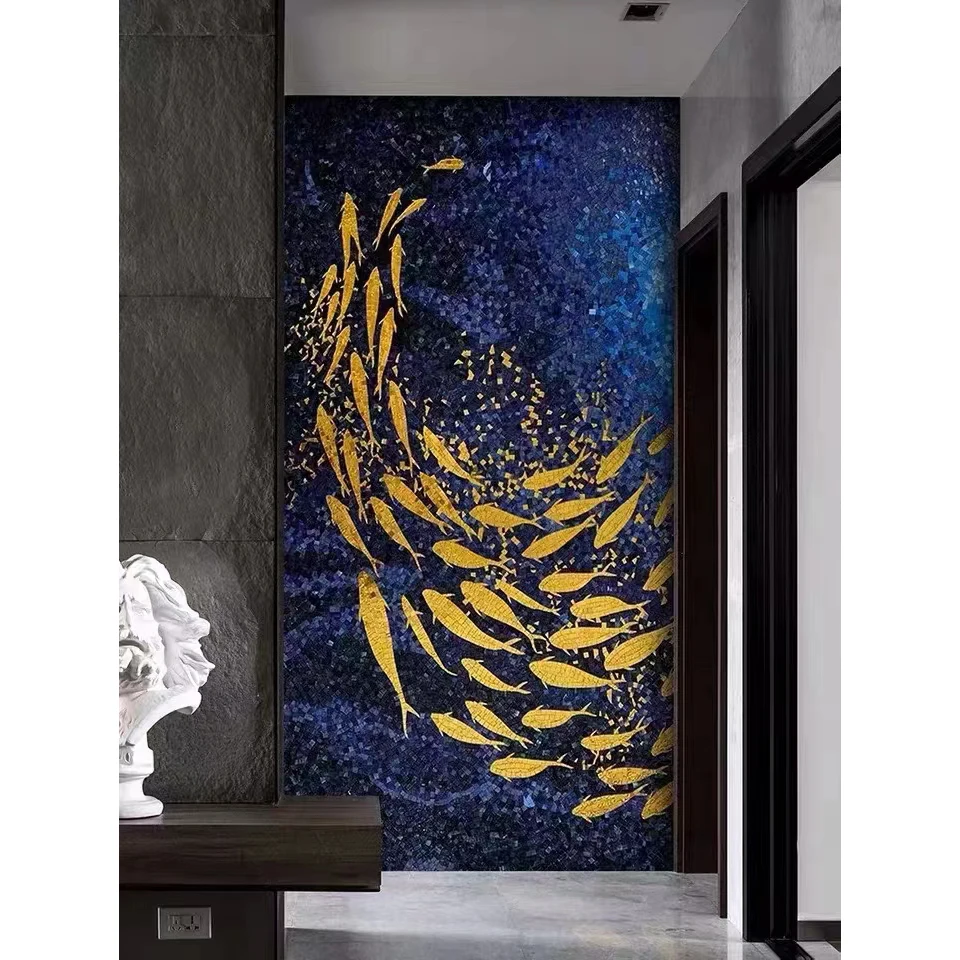 Customized Decorative Hand Made Glass Mosaic Tile Art Wall Picture Photo Mural  Mosaic