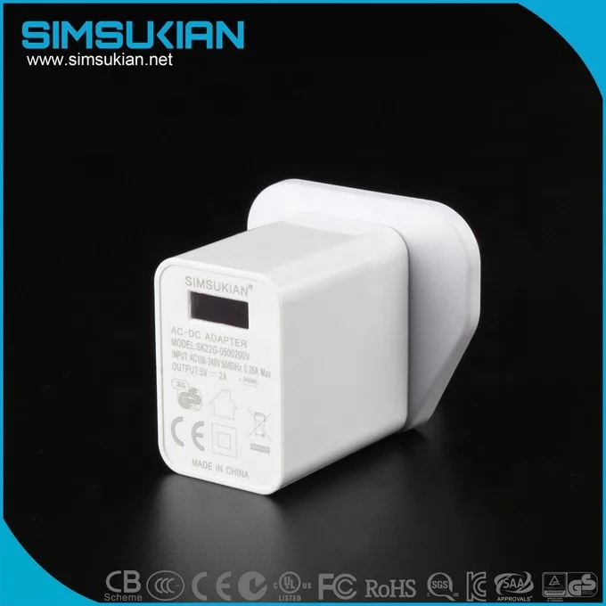SK22G Efficiency level VI V Christmas tree power KCC 5v2.5A 5V 2.5A Micro USB charger with KC certifications