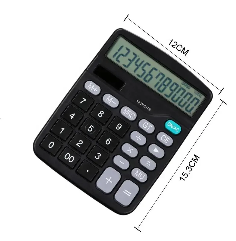 Wholesale price office desktop business calculadora 12 digits financial calculator with large lcd