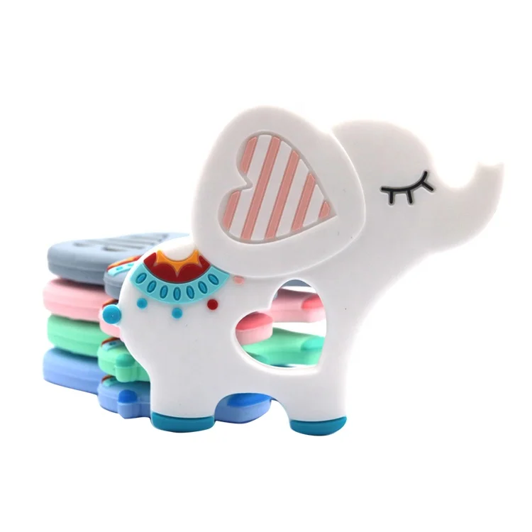 Elephant Shape Silicone Infant Teether Hot Selling Non-toxic Soft Silicone Baby Teething Toys