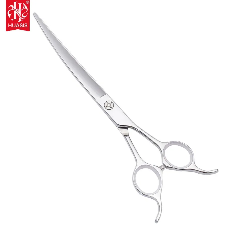 AF-75Q SUS440C 7.5INCH Pet Grooming Shears Curved Scissors Hair Trimming Shears Pet Grooming Curved Scissors & Dog Shears