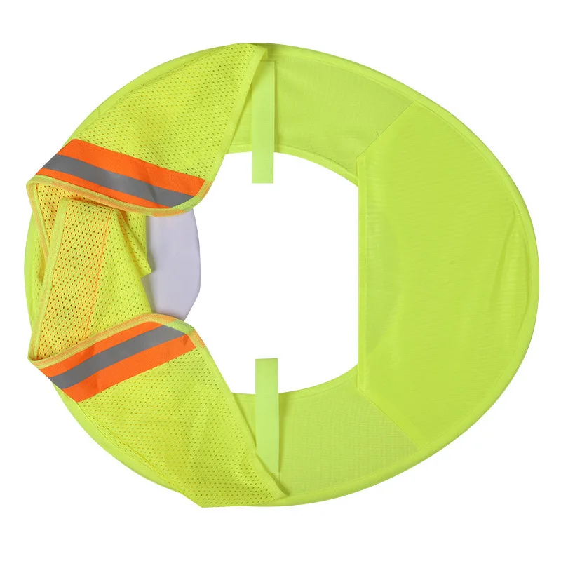 high visibility full brim mesh sun shade shield reflective hard hat visor