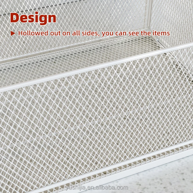 Yushijia kitchen organizer rack multifunctional cabinet wholesale wire square metal storage baskets