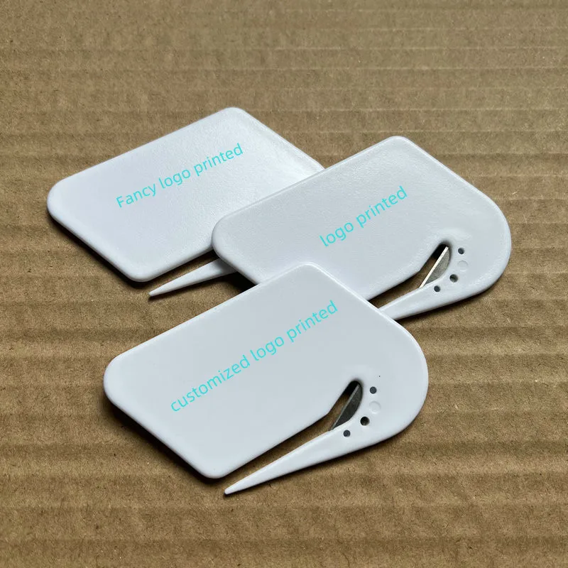 Безопасный нож для открывания картонных коробок с логотипом на заказ, прочный нож для открывания пластиковых конвертов и букв