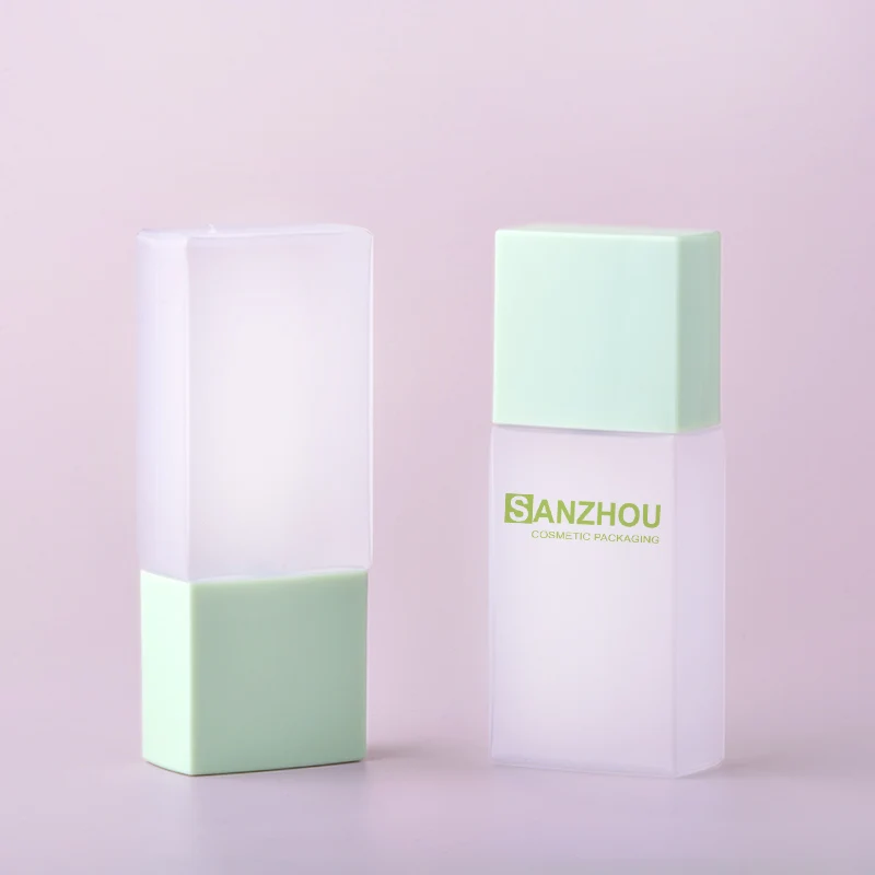 Liquid foundation PE bottle sun screen bottle with long nuzzle cosmetic BB cream packaging empty makeup tube