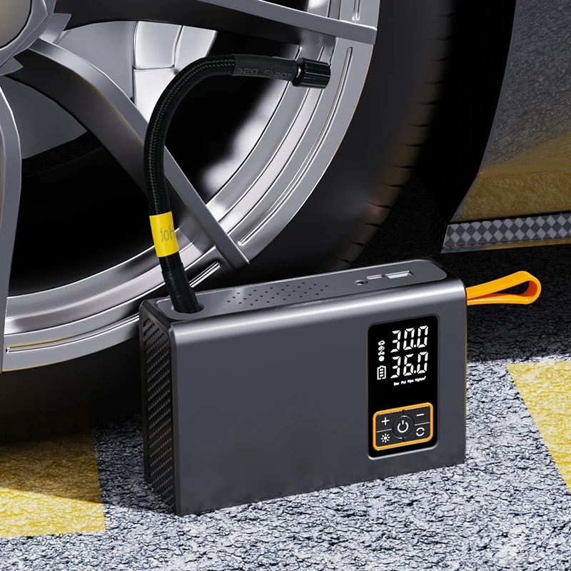 Wholesale Customization 12V 150Psi Car Jump Starter With Tire Inflator Electric Air Pump Multifunction Portable Digital Nozzle