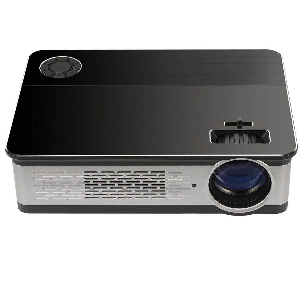 Portable Video Projector with 1080p 6000 Lumens 180inch Display Compatible with USB  HD AV Home Cinema Projectors