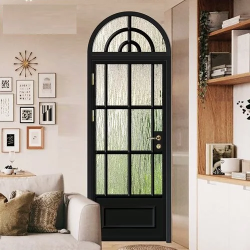 Modern French Arch Doors Aluminum Waterproof Insulation with Double Tempered Glass Other Doors Genre