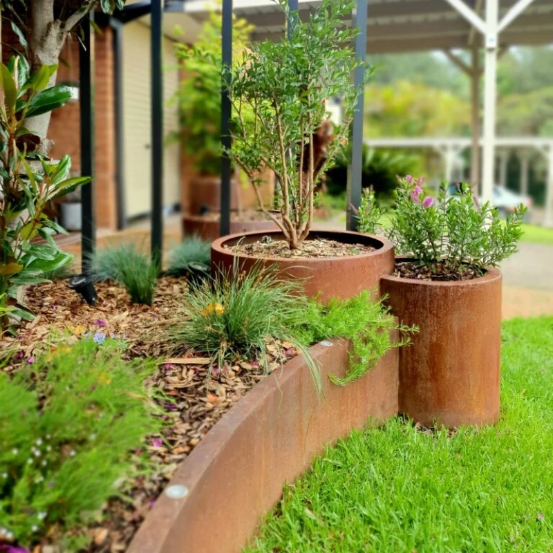 High quality garden metal perimeter easy to install 20 years of service life corten steel edging