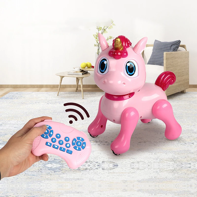 Hot Sale Pink Horse Smart RC Robot Toys Kids Interactive Intelligent Remote Control Animal Robot 2.4G Radio Control Toys