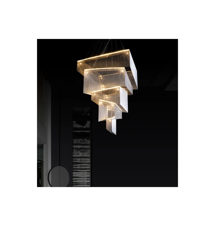 Light luxury interior crystal triangular surface mounted modern led ceiling light