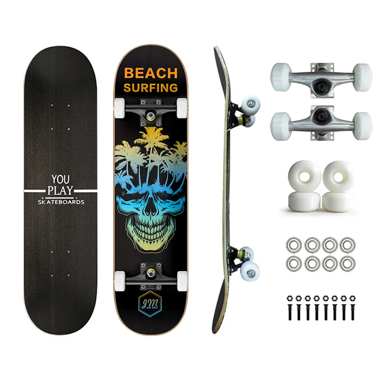 Four-Wheel 32 Inches Longboard Indy Truck Custom Skateboard 7 Layer Maple Deck Double Kick Skateboard Manufacturer