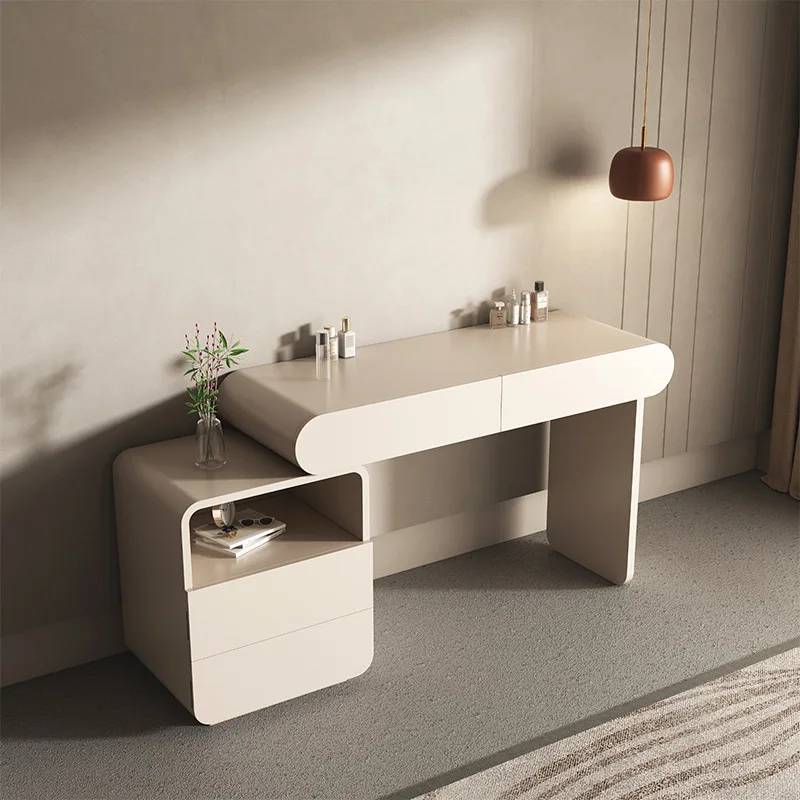 Modern light luxury dressing table bedroom furniture retractable dressing table with mirror