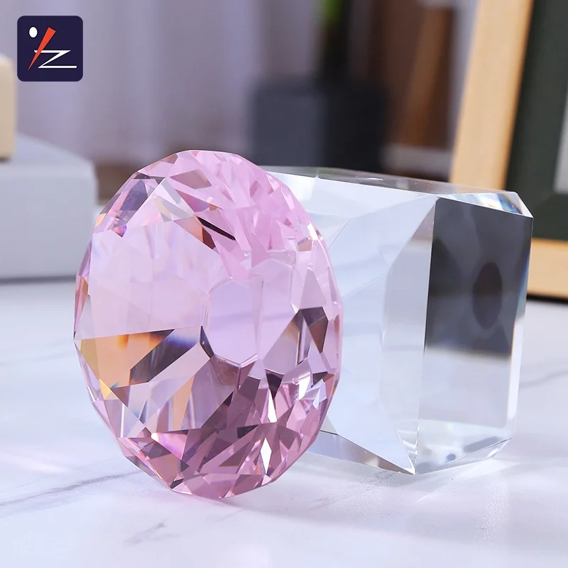 wholesale crystal block trophy top 3D diamond with different color crystal trophy and award for prizegifts