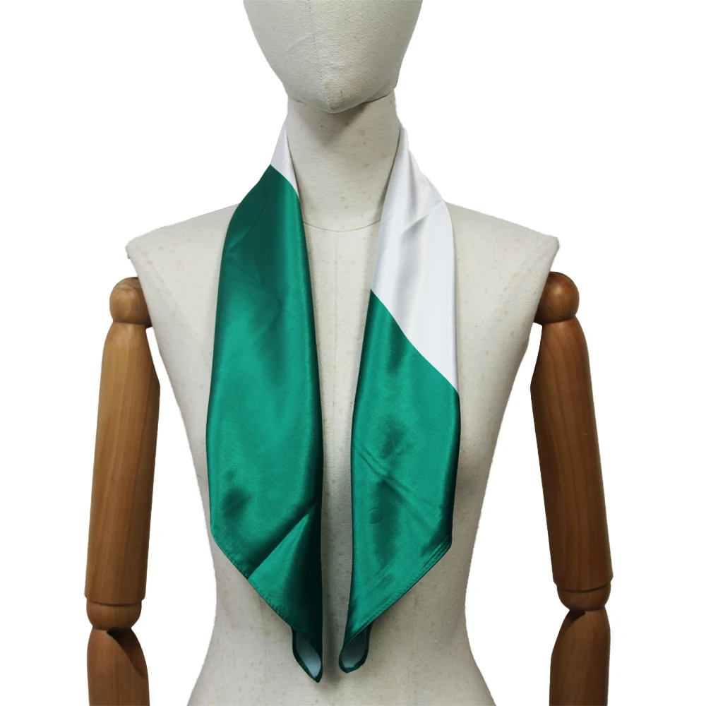 paris 2024 sports games scarf polyester square digital printing design LOGO satin custom National Flag scarf