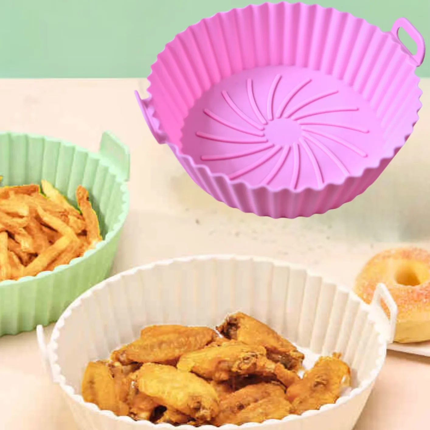 Air Glue Baking Pan,high Temperature Resistant Food Grade Evaporated Cake, Non Stick Oven Baking Silica Gel