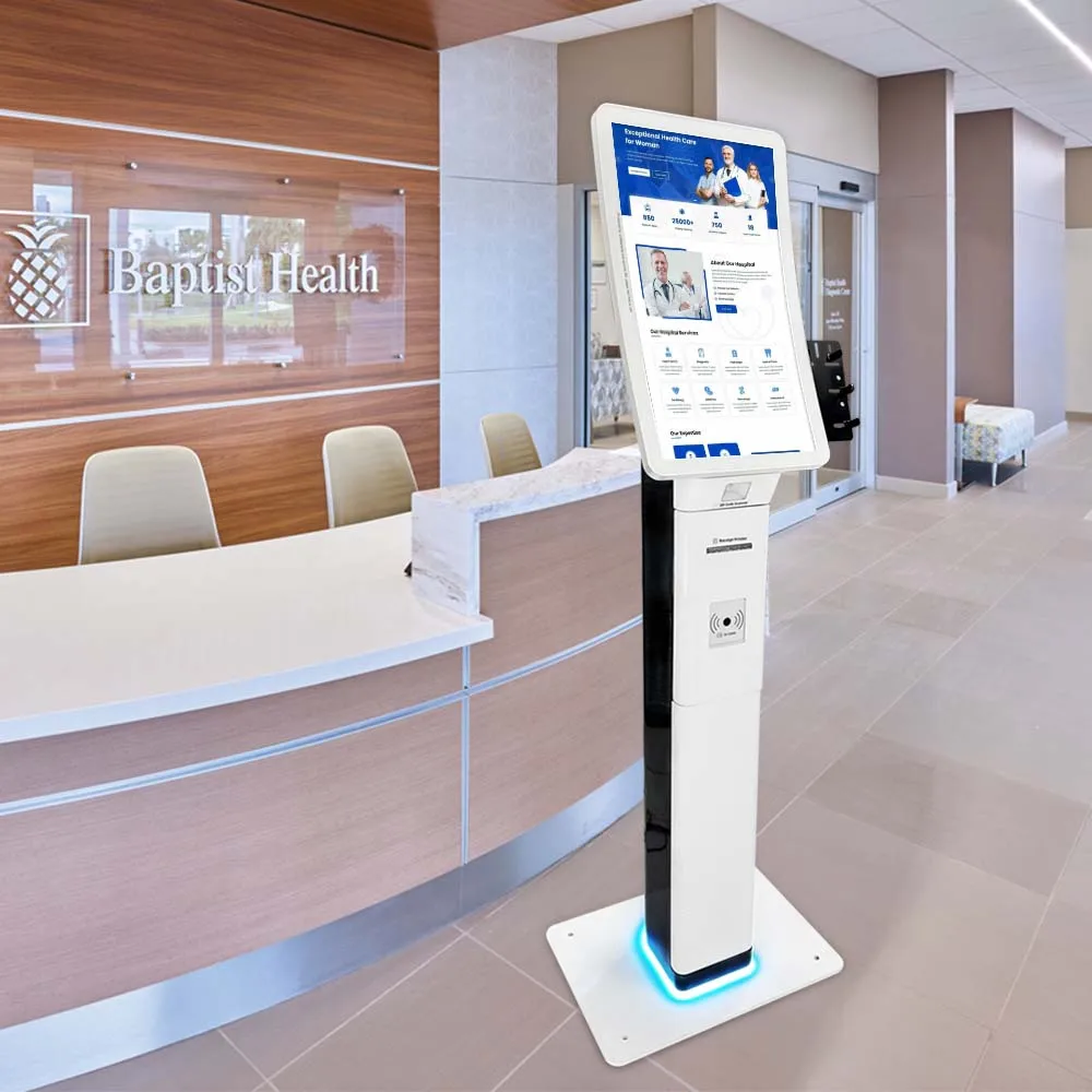 Curved receipt printer barcode reader pos termina kiosk price checker kiosk